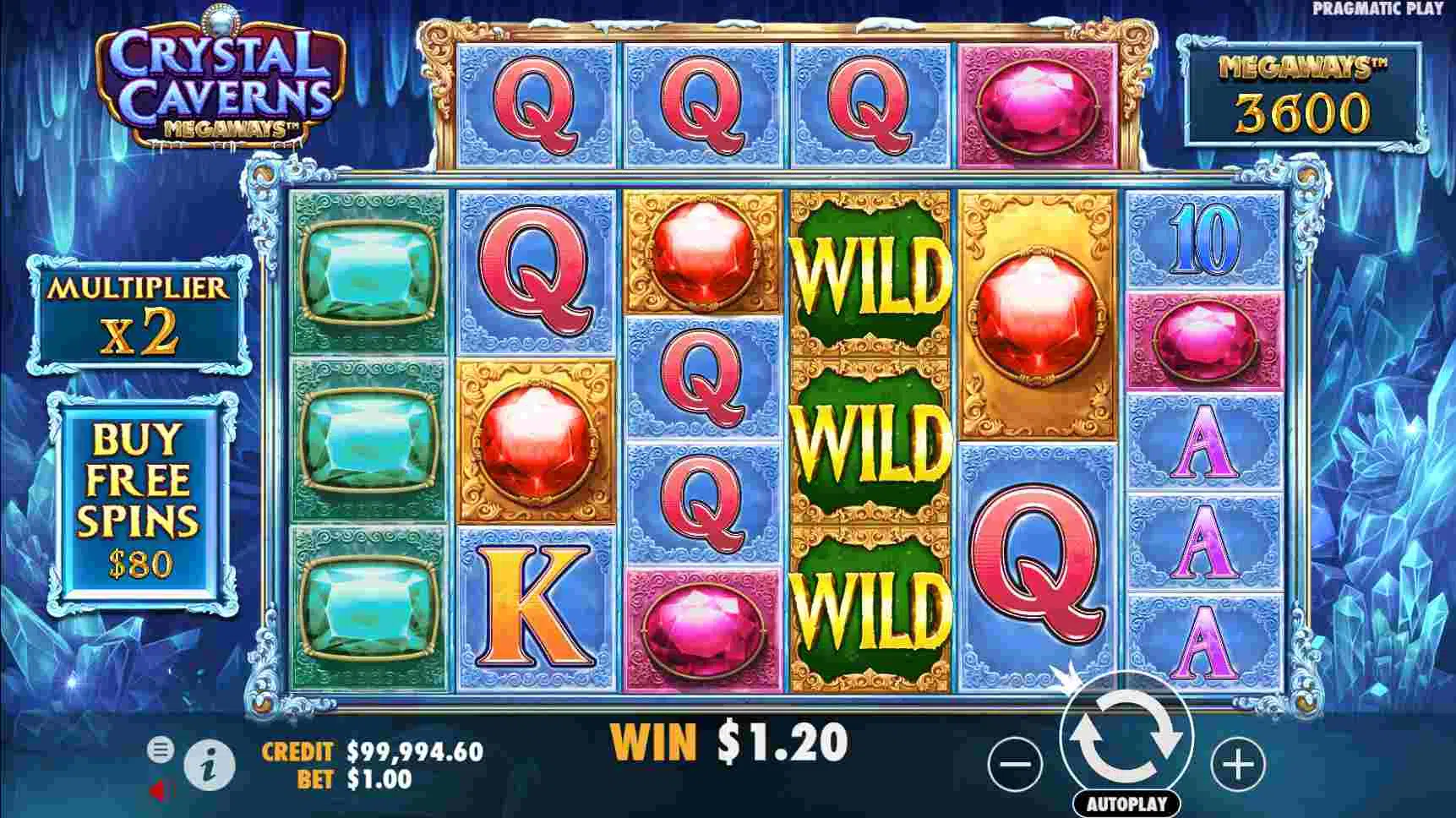 Crystal Caverns Megaways Expanding Wild feature