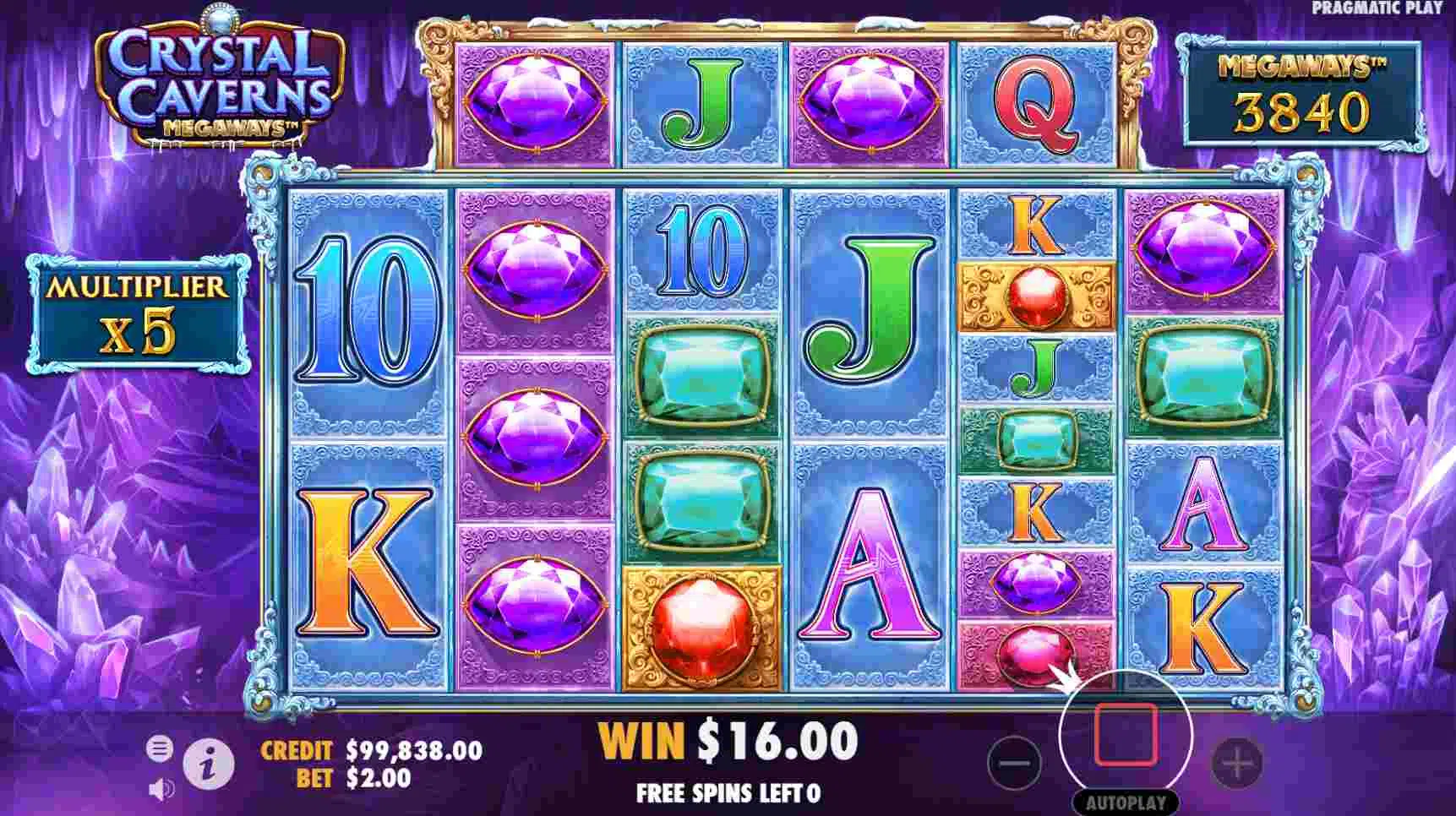Crystal Caverns Megaways Free Spins