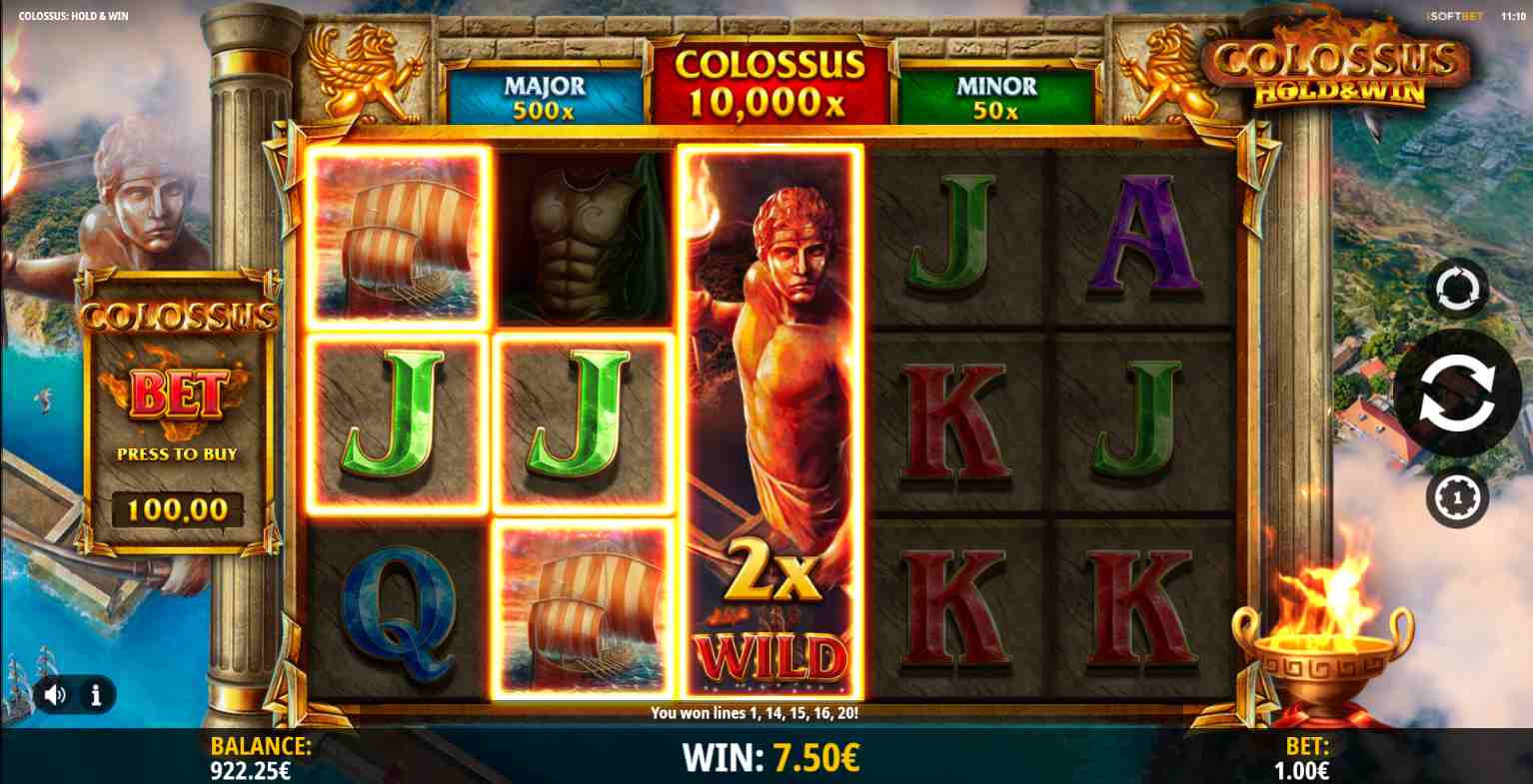 Colossus Hold & Win Colossus Wilds Feature