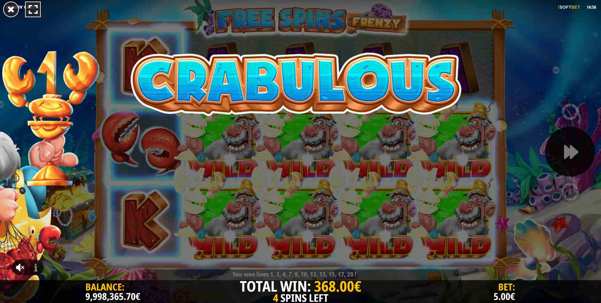 Crabbin' Crazy Free Spins Frenzy