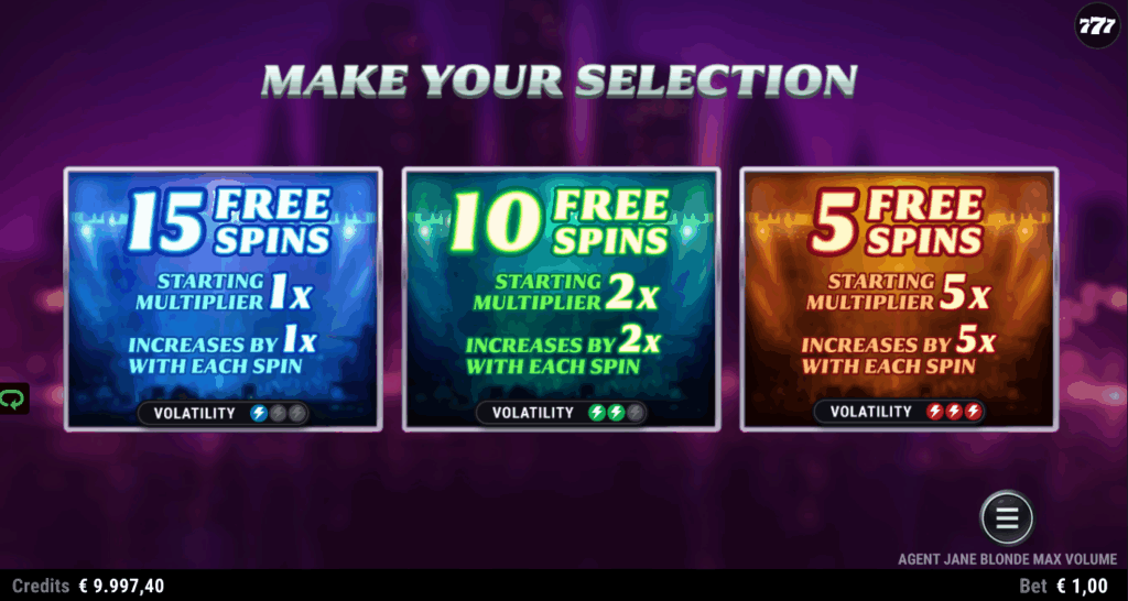 Players Can Choose Between 3 Free Spins Mode Upon Activation