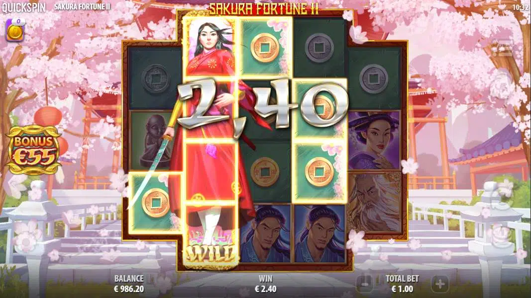 Sakura Fortune 2 Wild Respins Feature