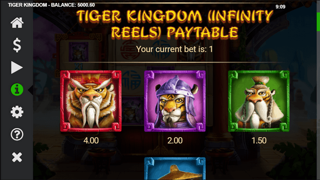 tiger kingdom slot screenshot 2