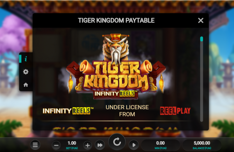 tiger kingdom slot screenshot