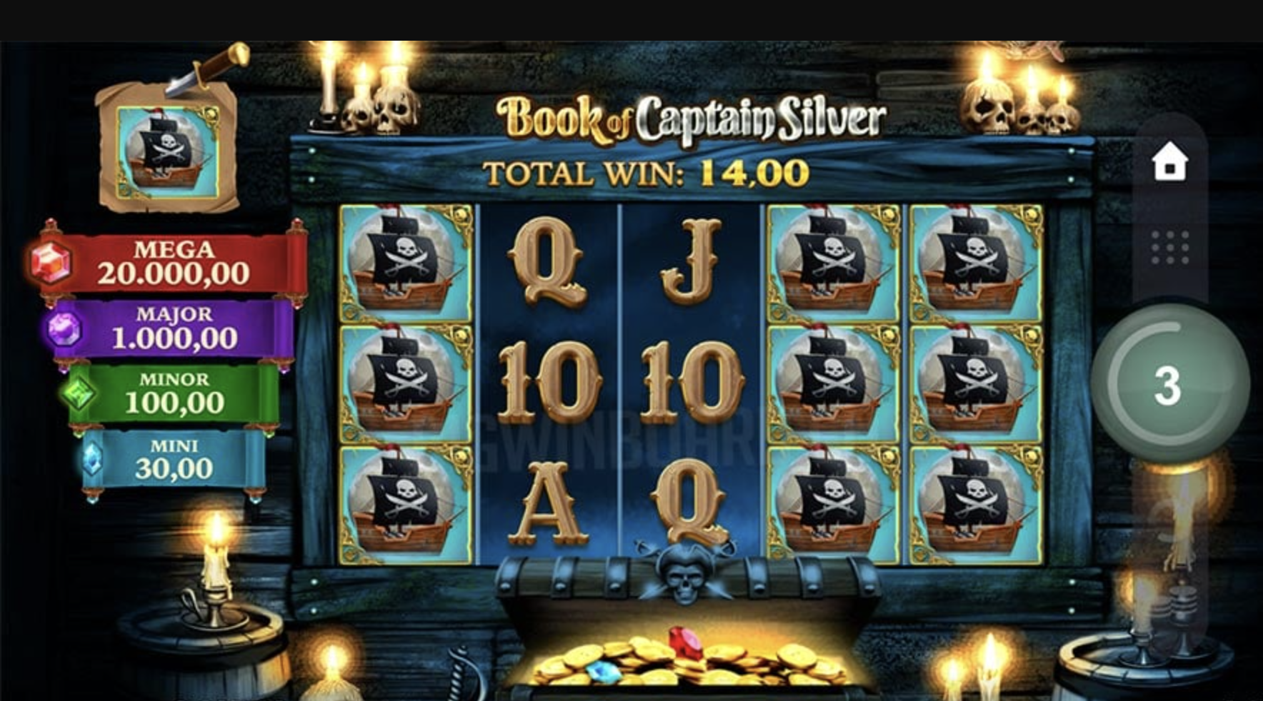 Book Of Captain Silver Free Spins