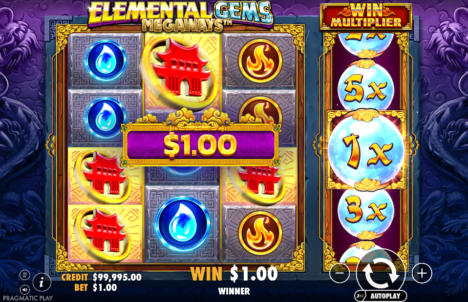 Elemental Gems Megaways Big Win