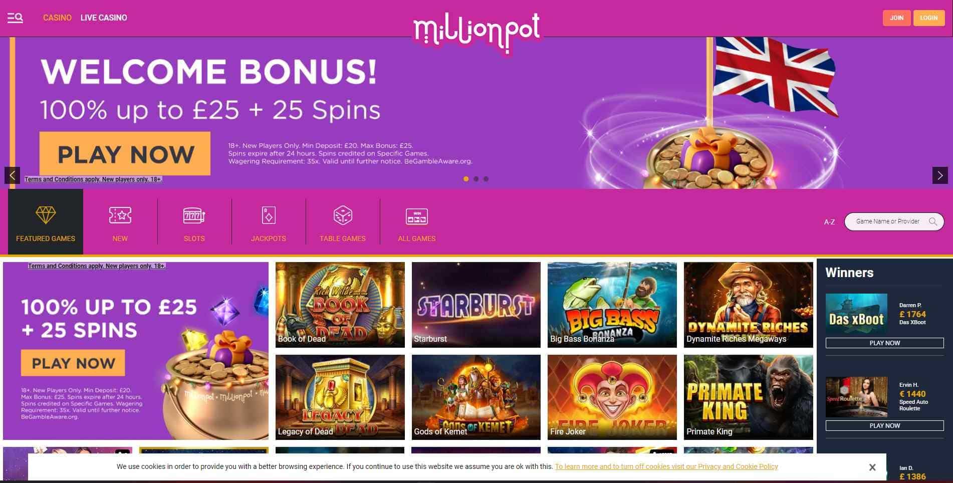 Millionpot Casino Slots