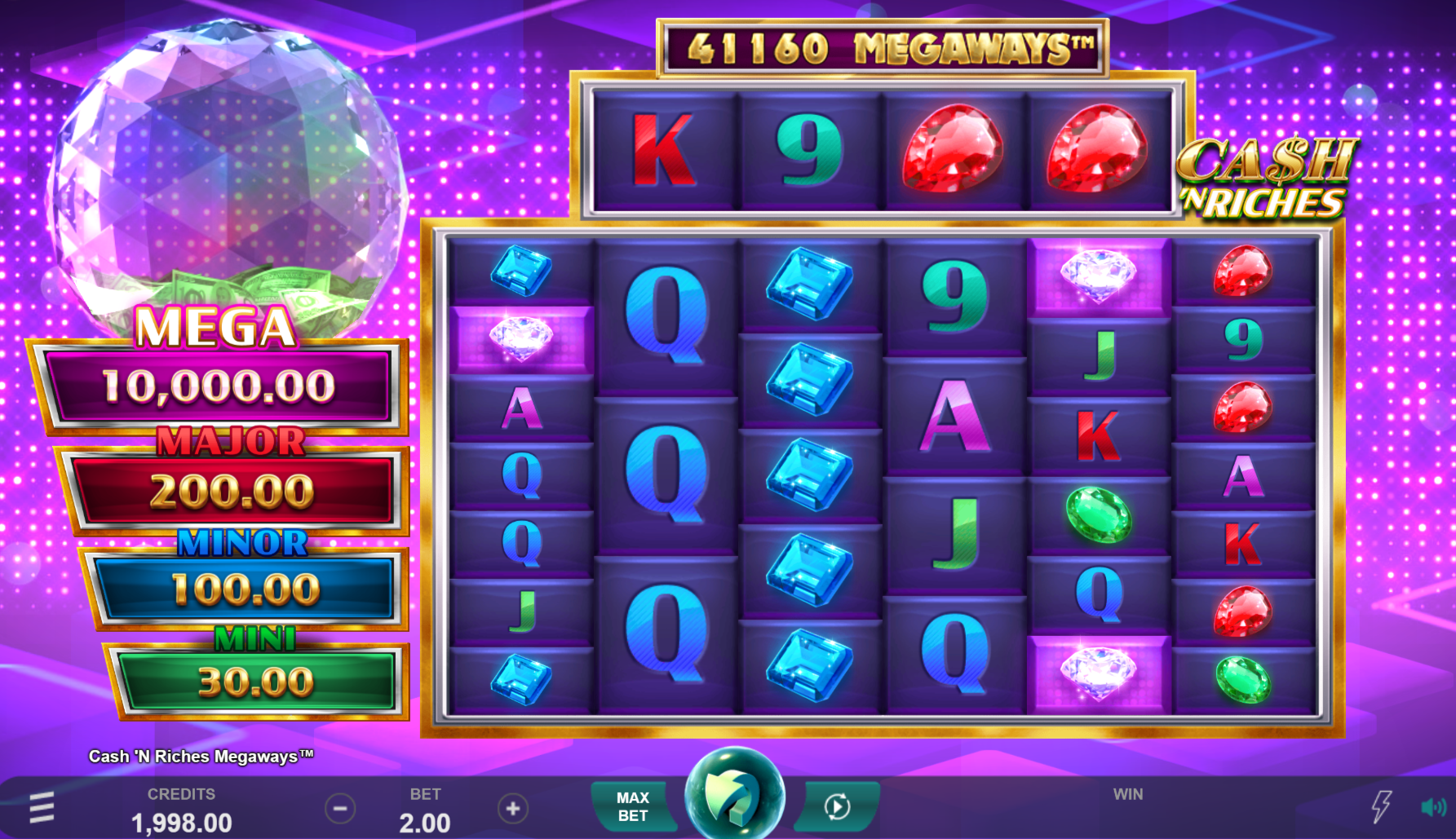 Cash 'n' Riches Megaways Base Game