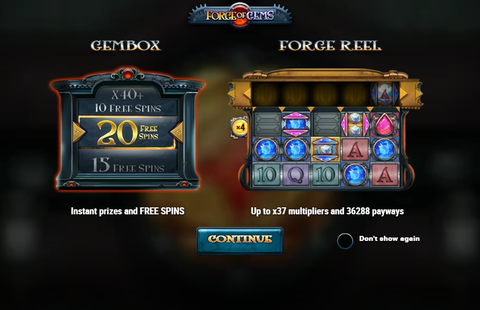 Forge of Gems - Welcome Page