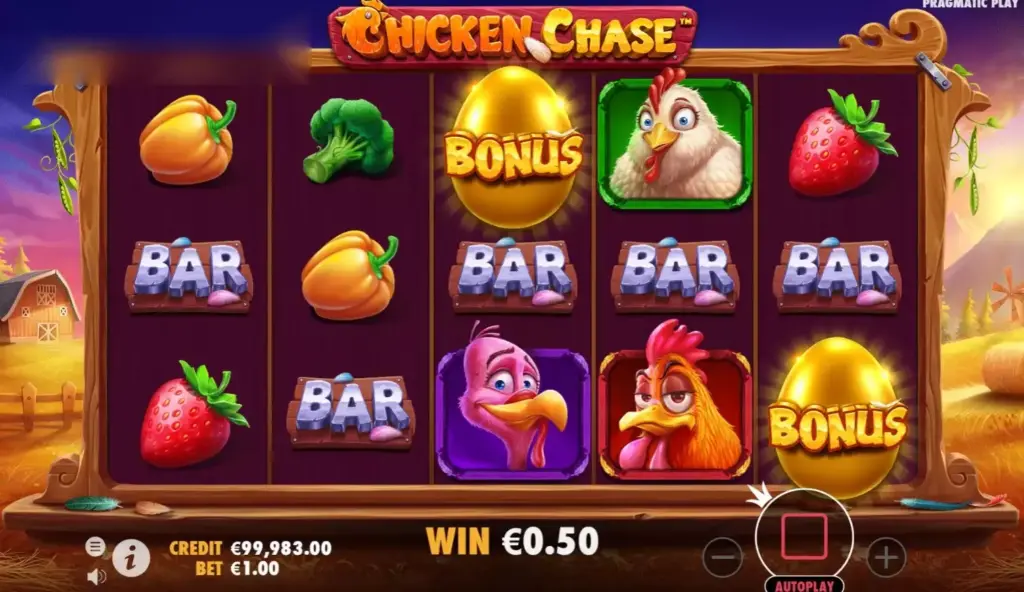 chicken chase slot screenshot 3