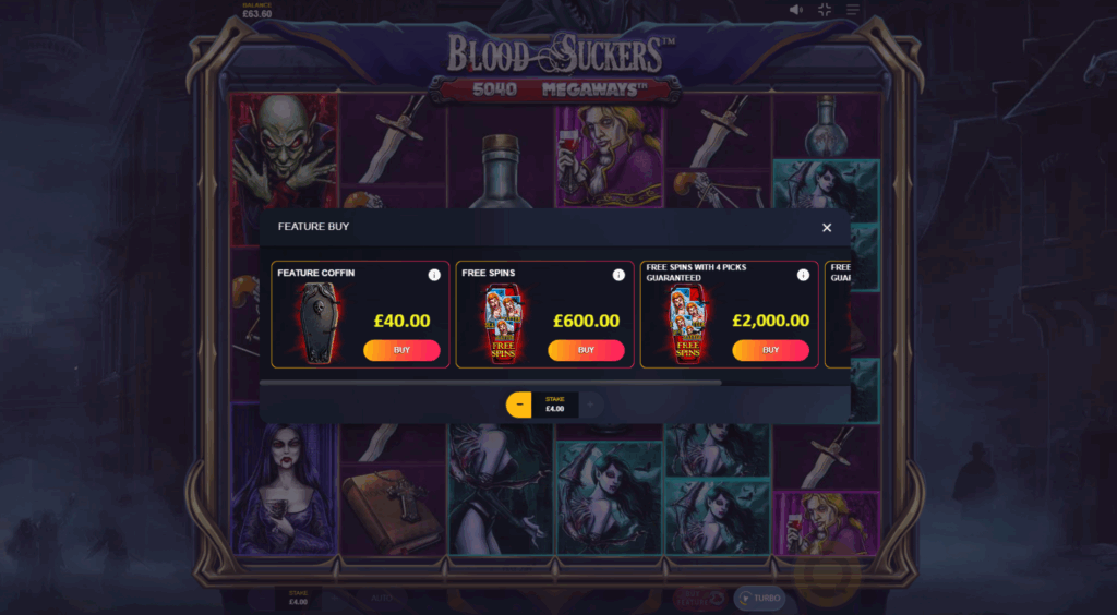 Blood Suckers Megaways Buy Feature