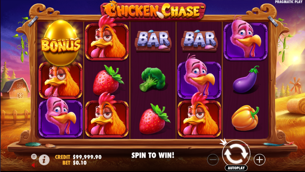 chicken chase slot screenshot 2