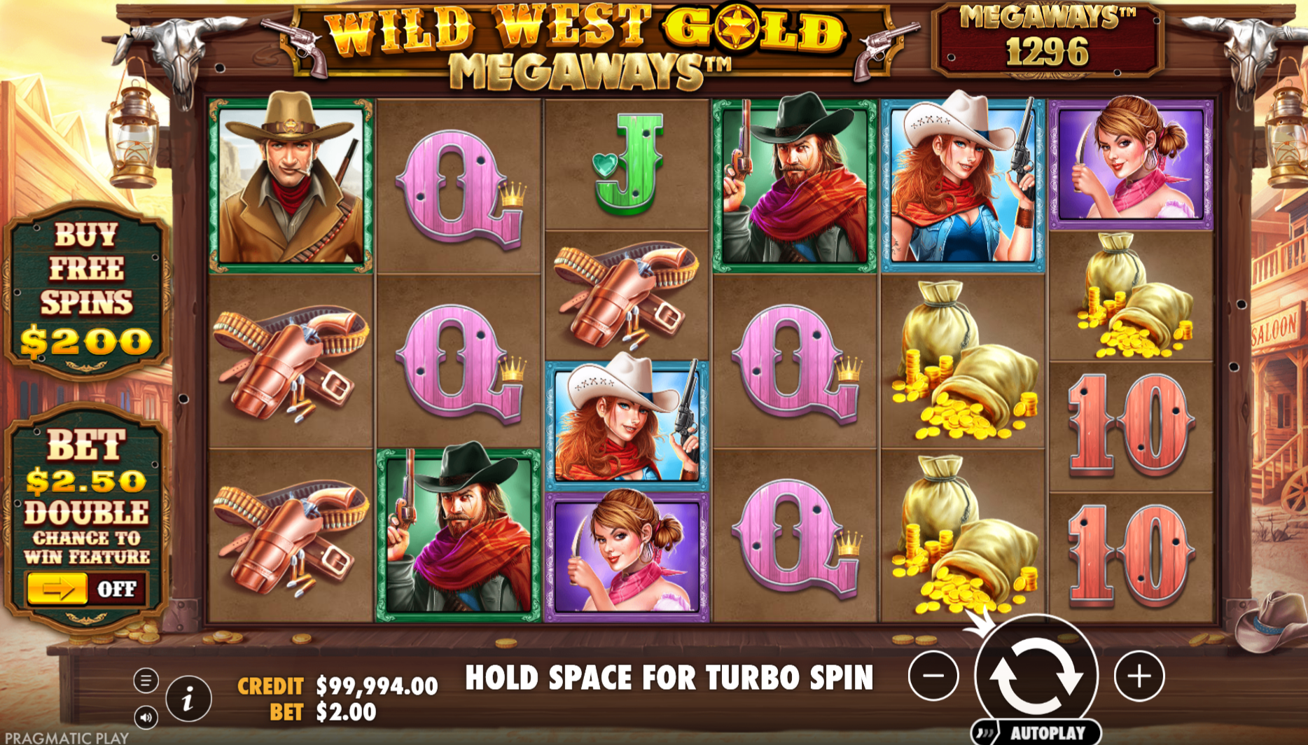 Wild West Gold Megaways Base Game