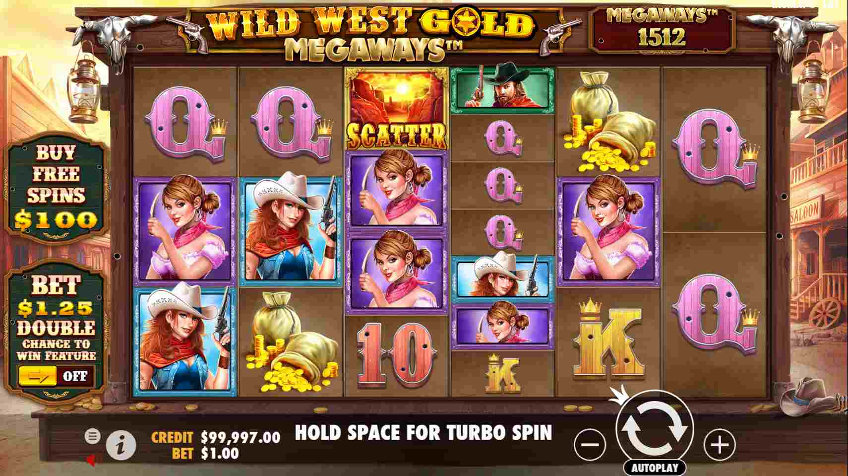 Wild West Gold Megaways Base Game