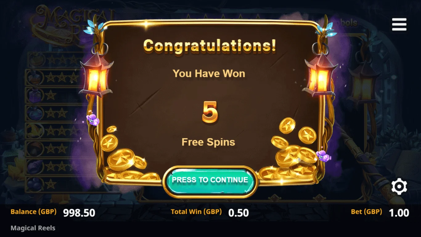 Magical Reels Free Spins
