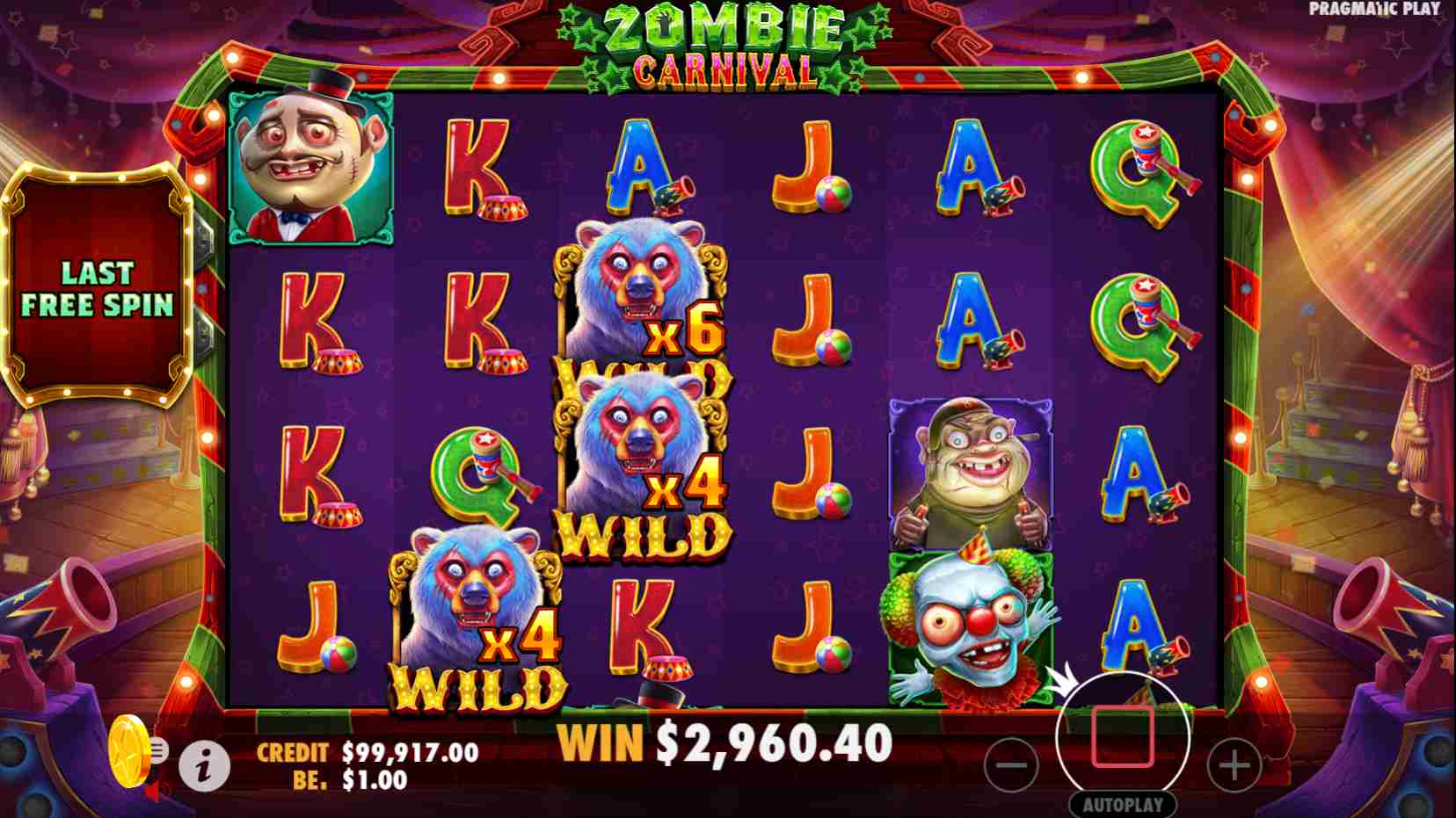 Zombie Carnival Free Spins