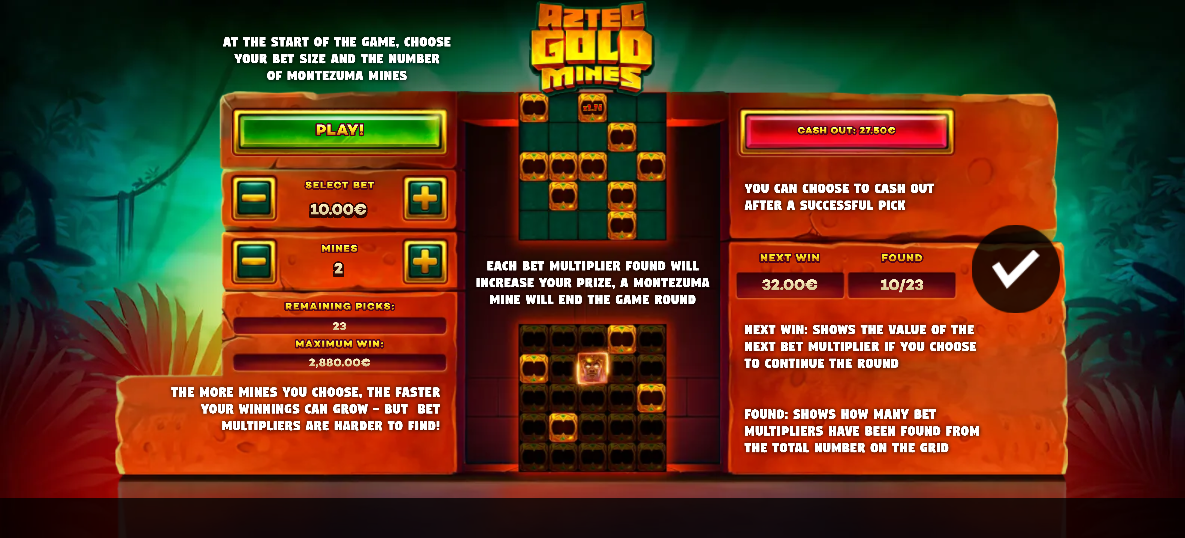 Aztec Gold Mines Welcome Page