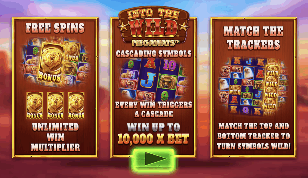 Into the Wild Megaways Welcome Page