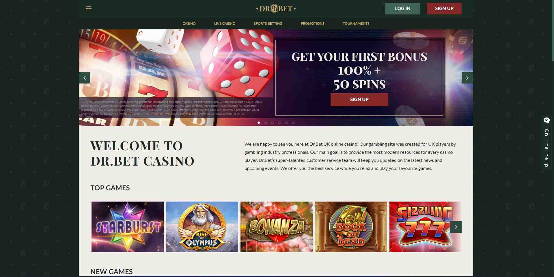 UK casino DrBet For Profit