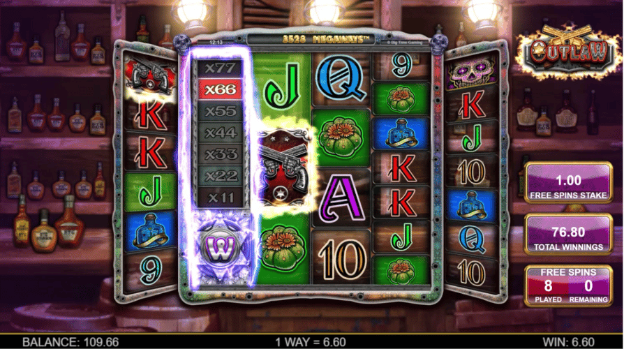 Outlaw Slot Dizzy in the Head Free Spins