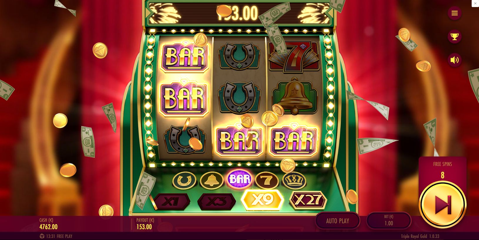 Triple Royal Gold Free Spins
