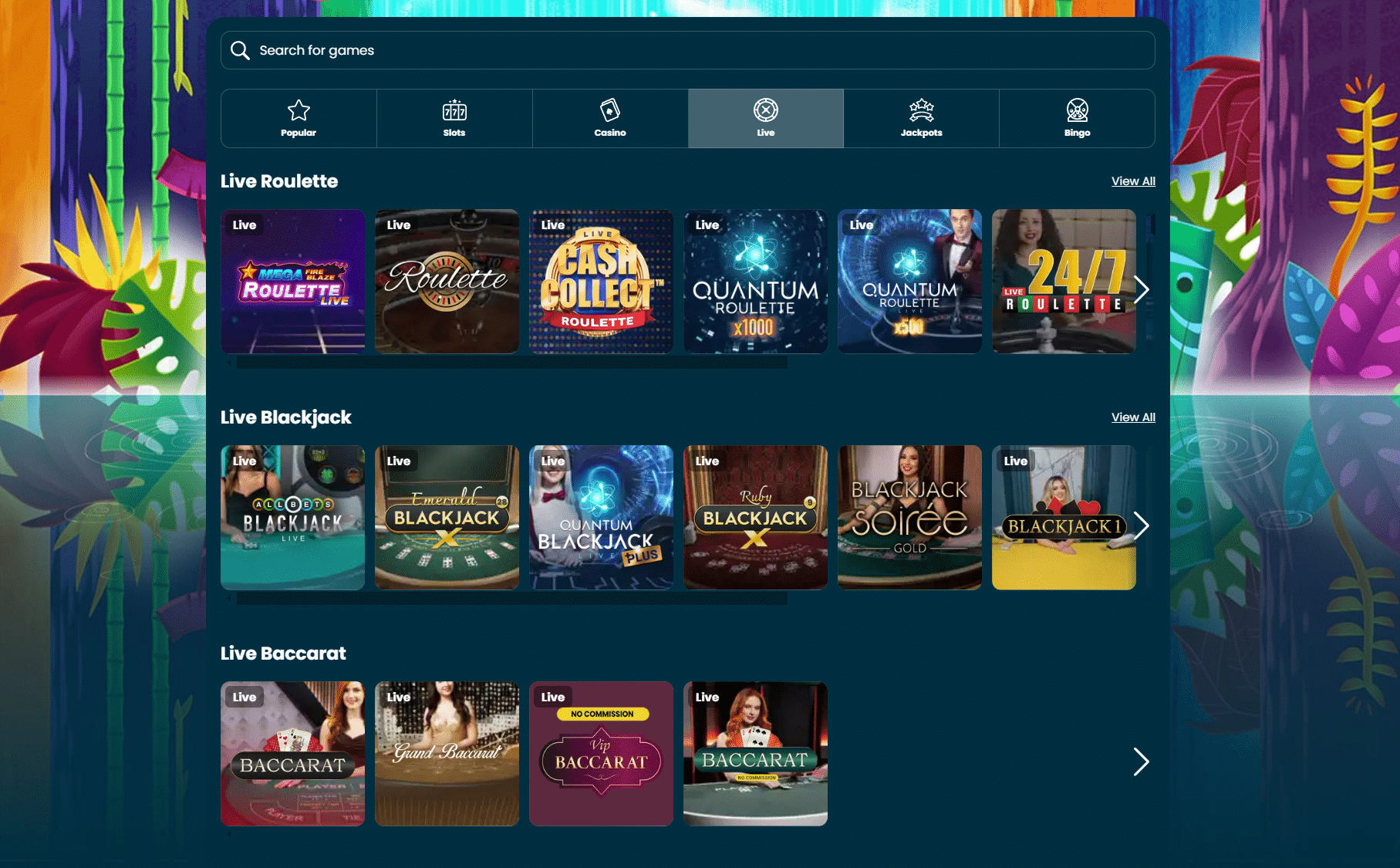 amazon slots live casino