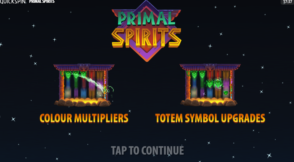 Primal Spirits Welcome Page