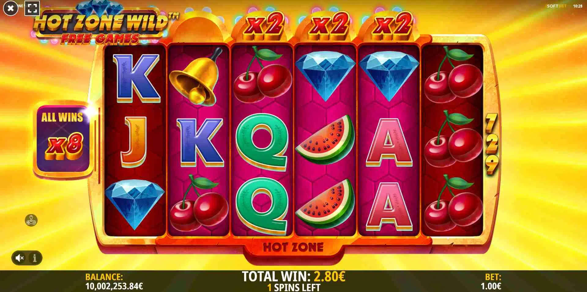 Hot Zone Wild Free Spins