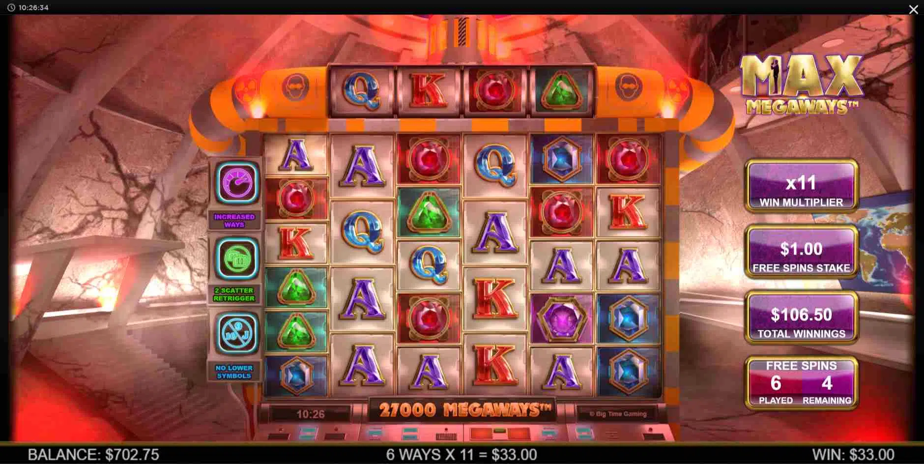 Max Megaways Free Spins