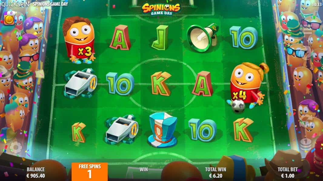 Spinions Game Day Free Spins