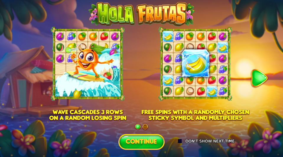 Hola Frutas Welcome Page