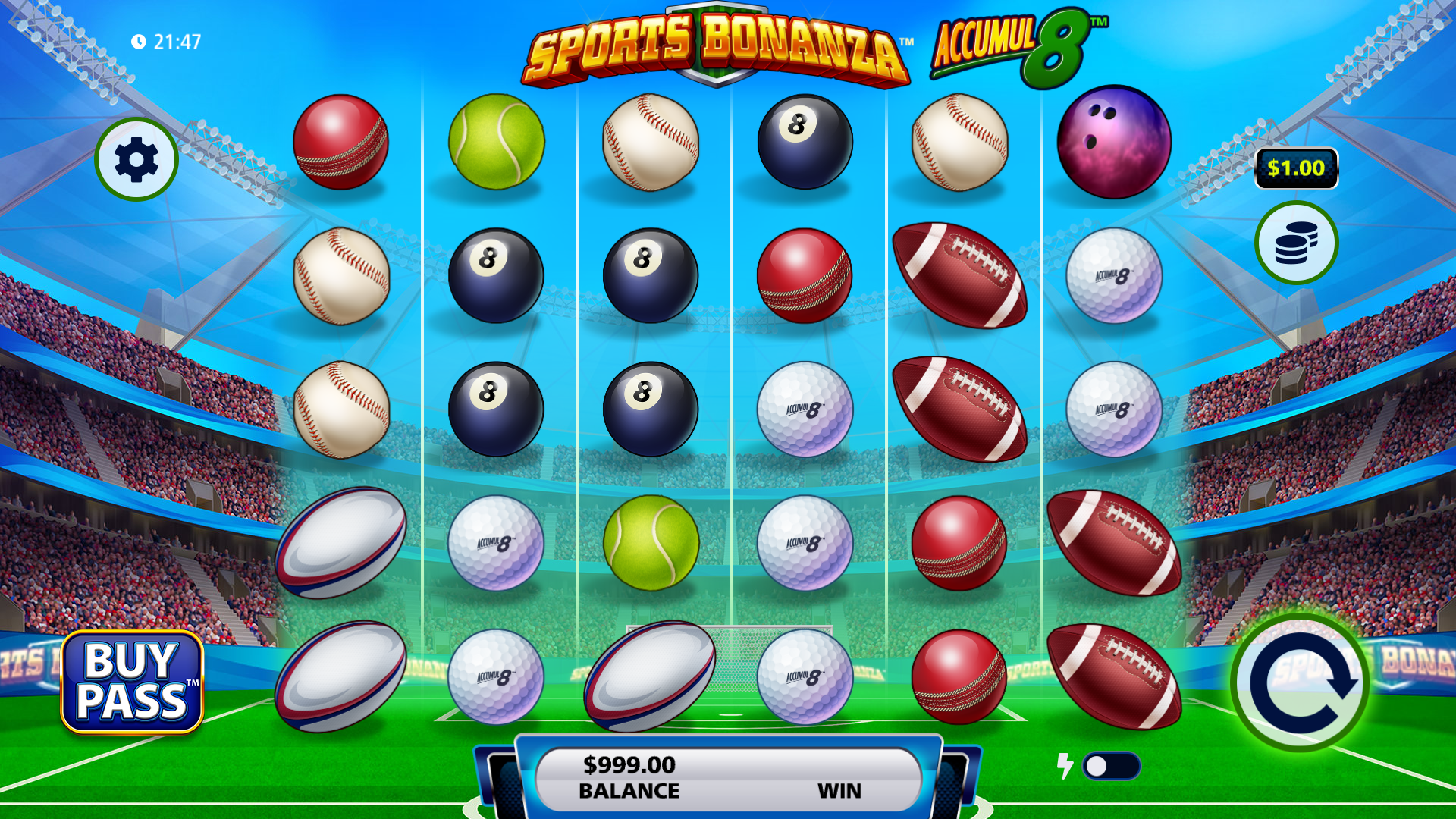 Sports Bonanza Accumul8 Base Game