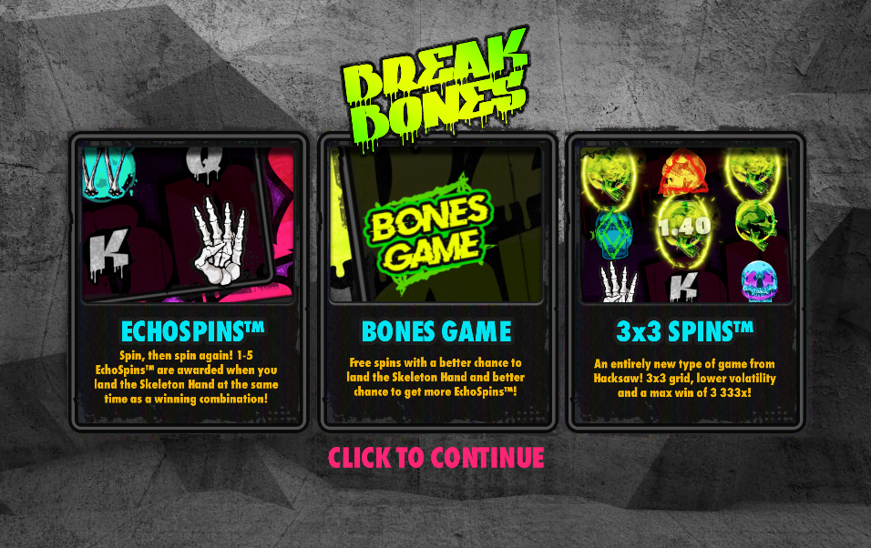 Break Bones > Welcome Page