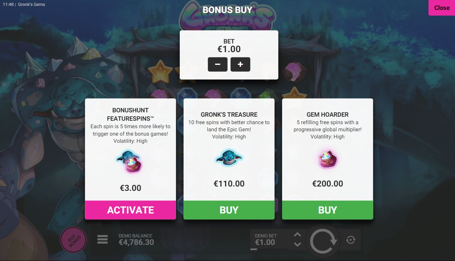 Gronk's Gems Bonus Buy