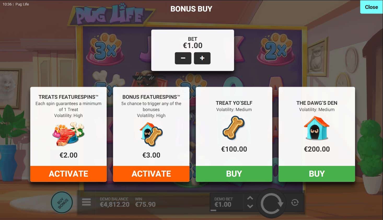 Pug Life Bonus Buy