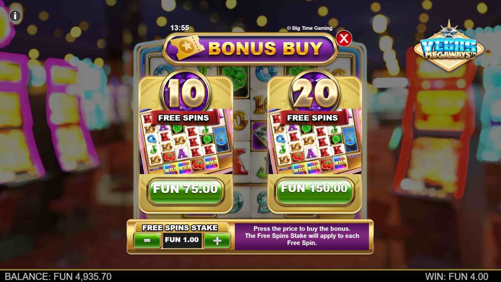 Vegas Megaways Bonus Buy