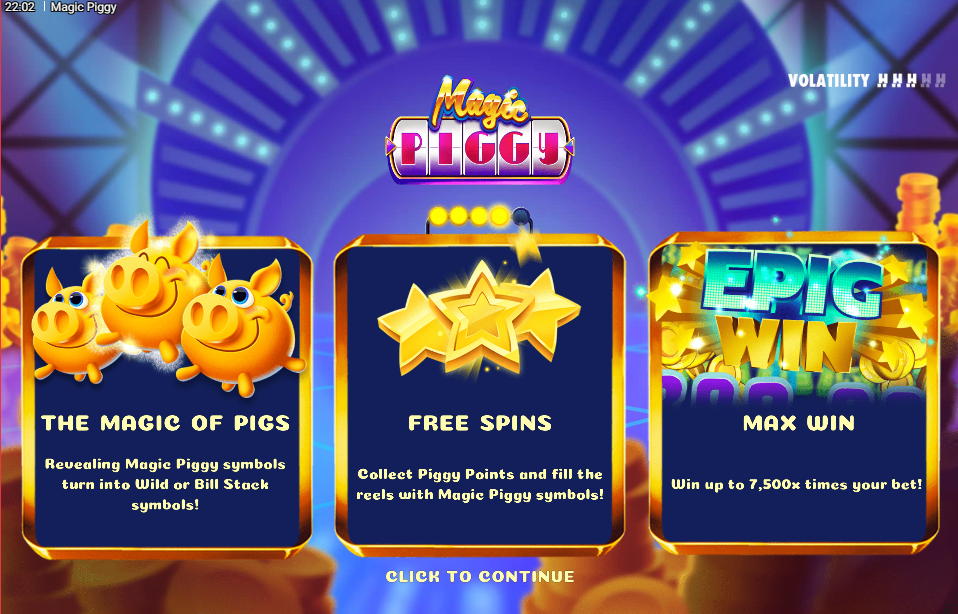 Magic Piggy Welcome Page