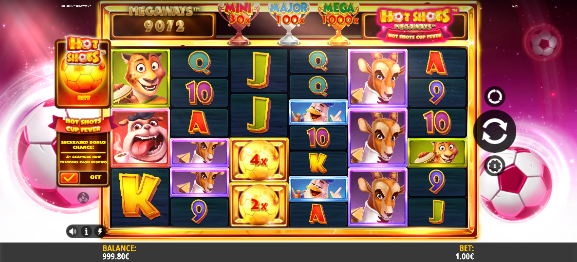 Hot Shots Megaways Base Game