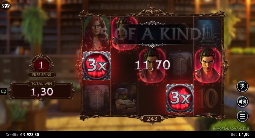 Immortal Romance II - Amber Free Spins