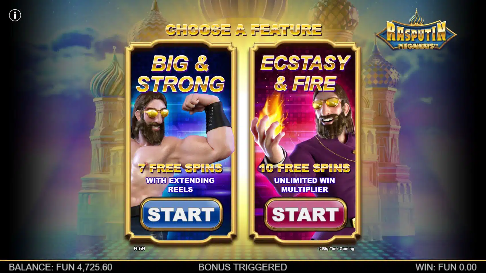Rasputin Megaways Free Spins Options