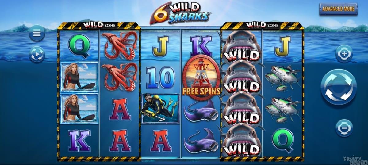 6 Wild Sharks Slot Gameplay