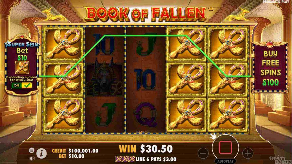Book of Fallen Super Spin Ante Bet
