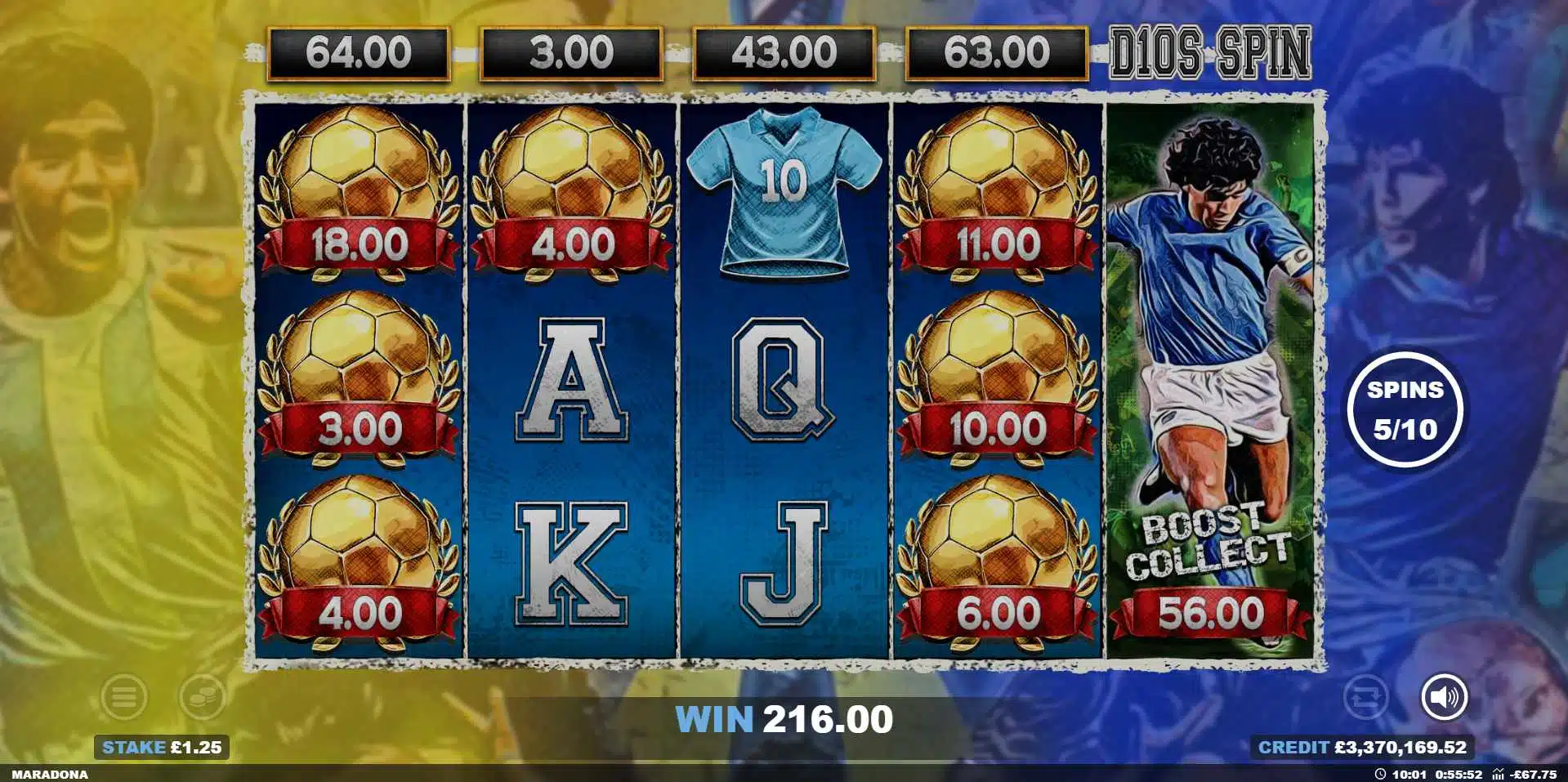 D10S Maradona Free Spins