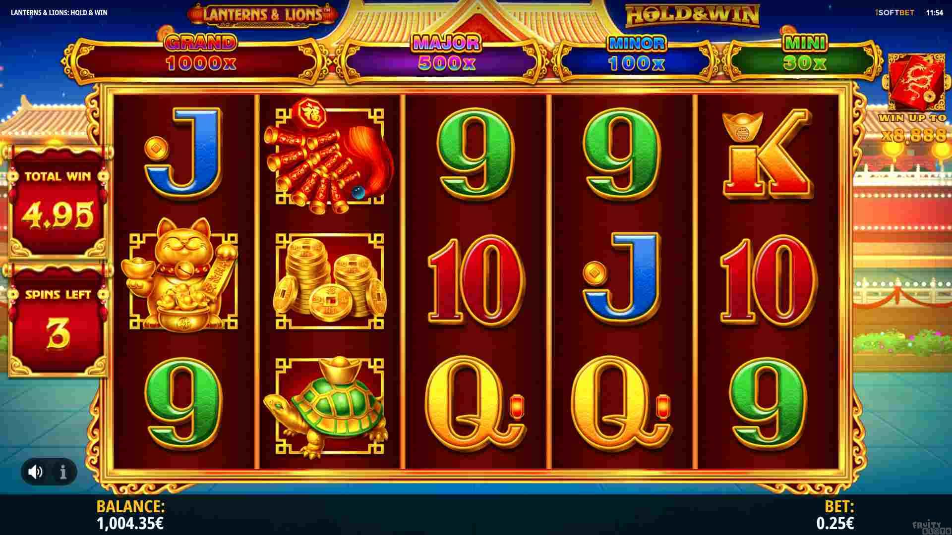 Lanterns & Lions Hold & Win Free Spins