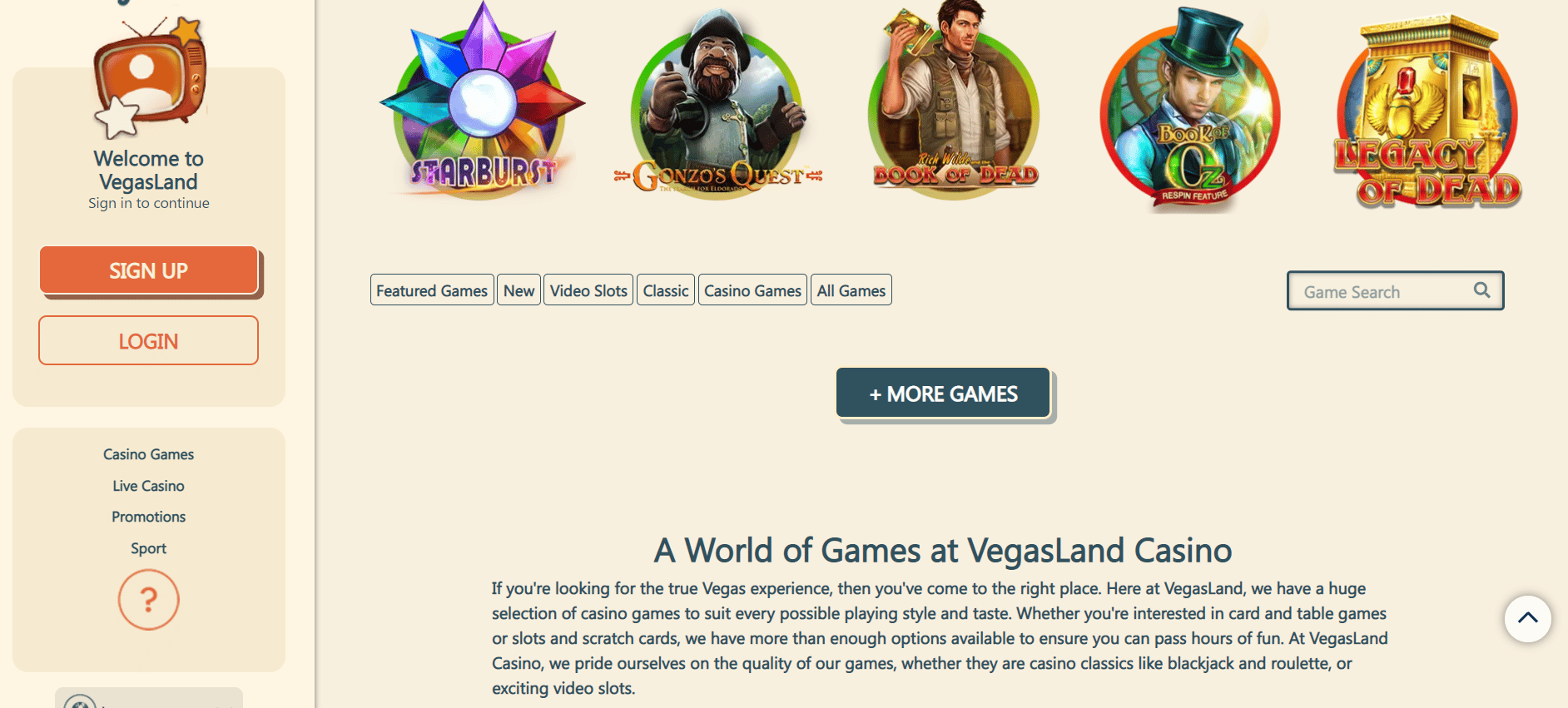 Vegasland Casino Slots