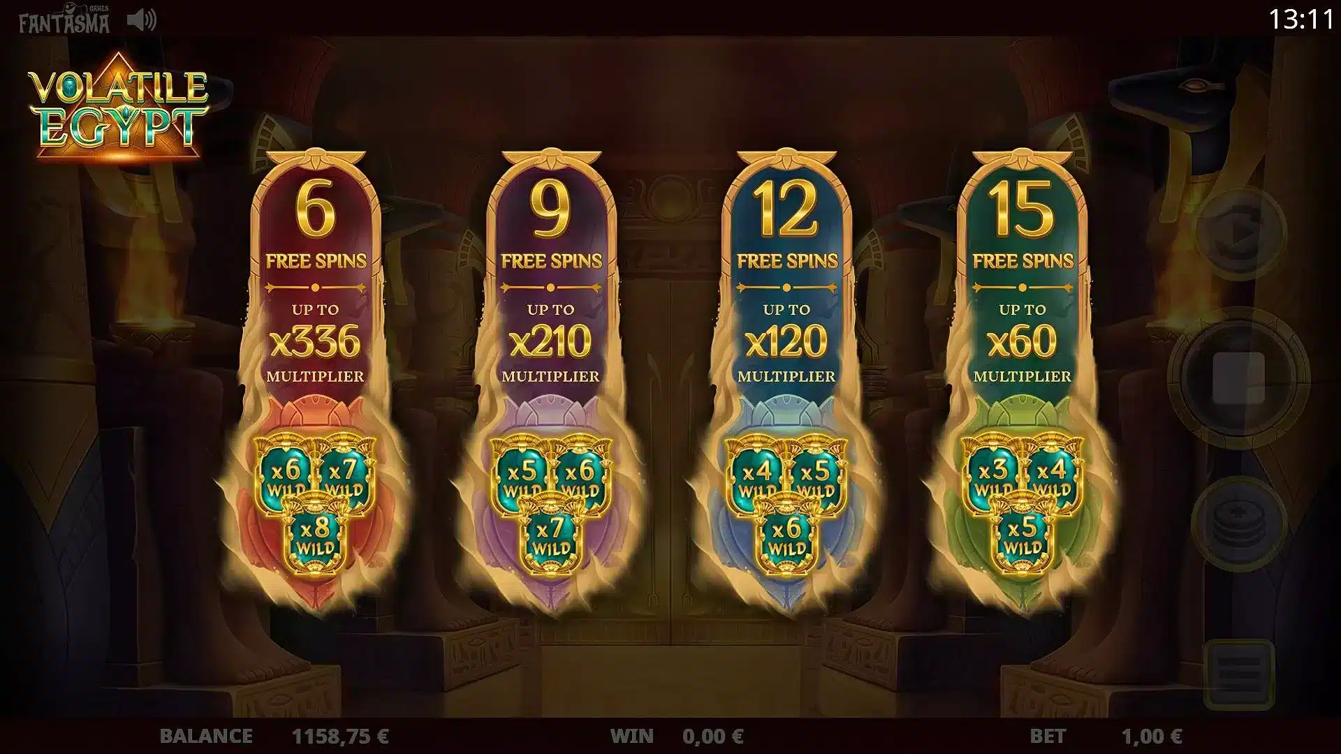 Volatile Egypt Dream Drop Pick Screen