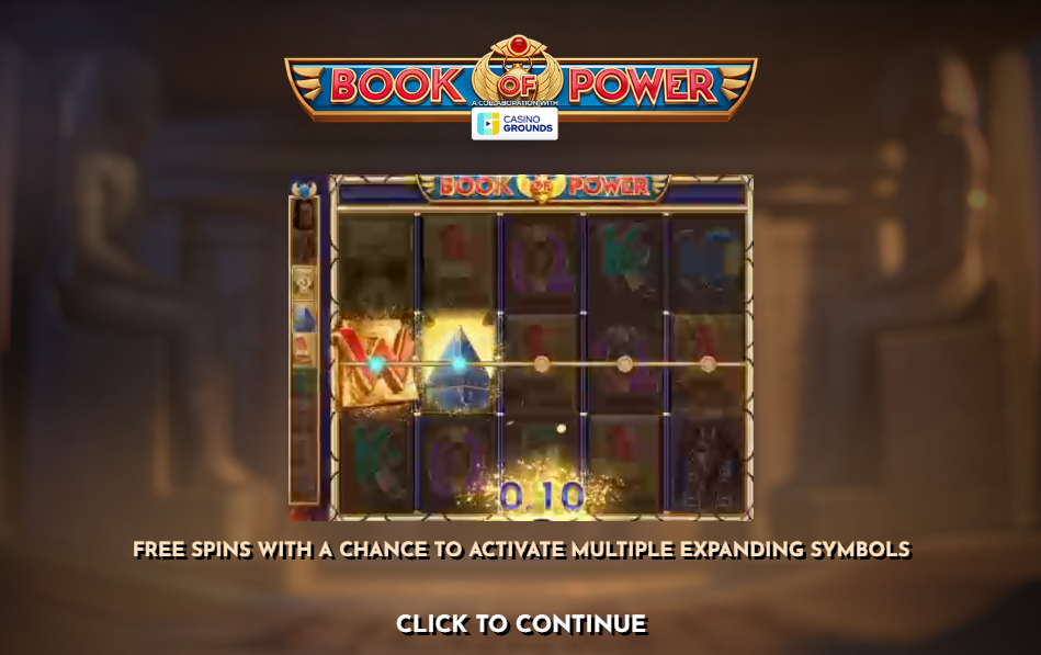 Book of Power Welcome Page