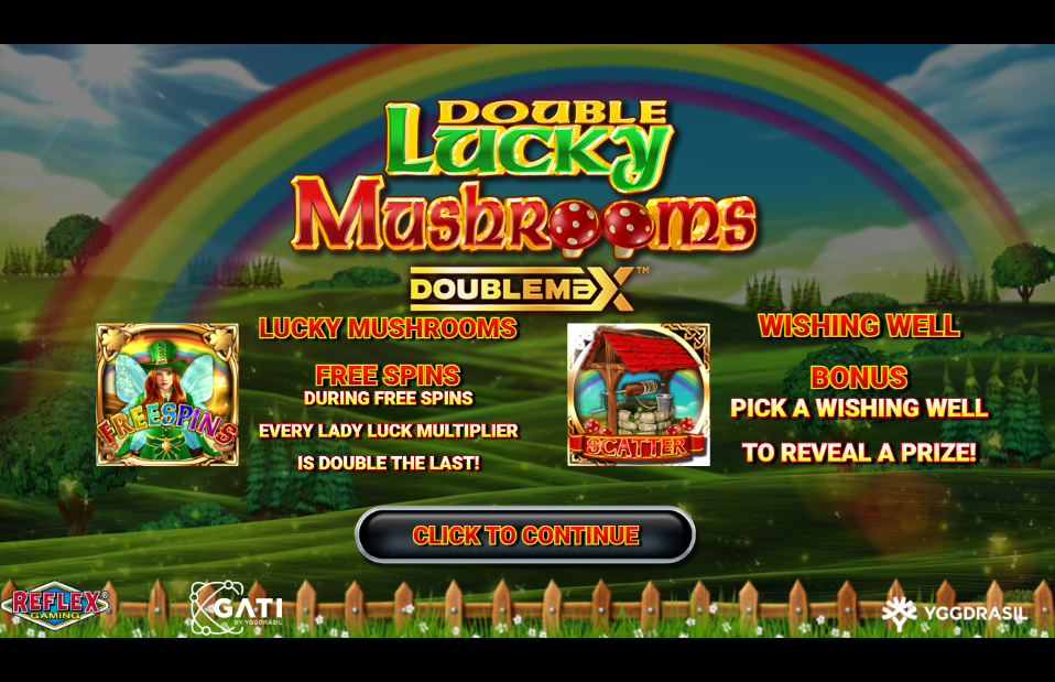 Double Lucky Mushrooms Welcome Page