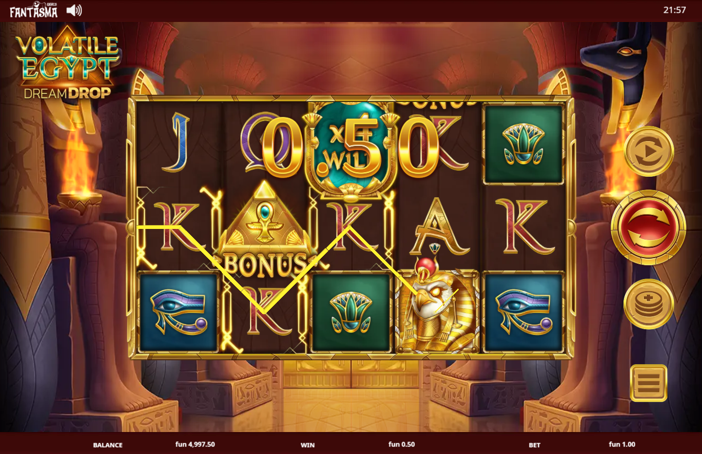 Volatile Egypt Dream Drop Big Win