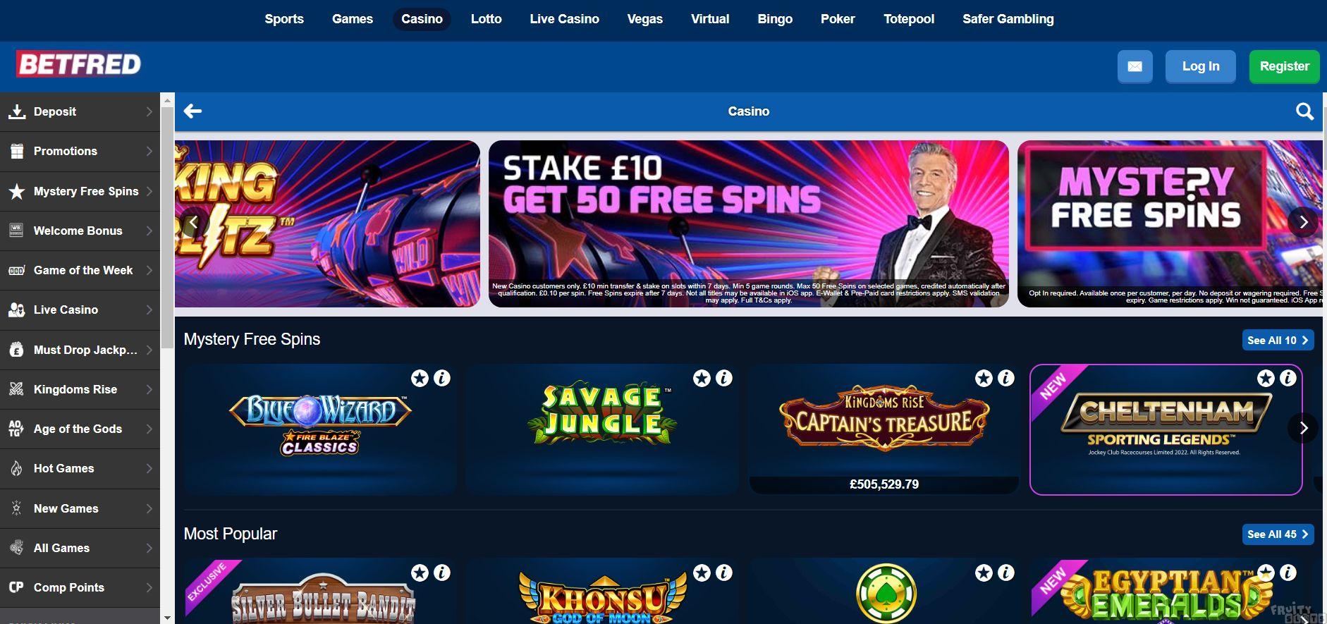Betfred casino slots
